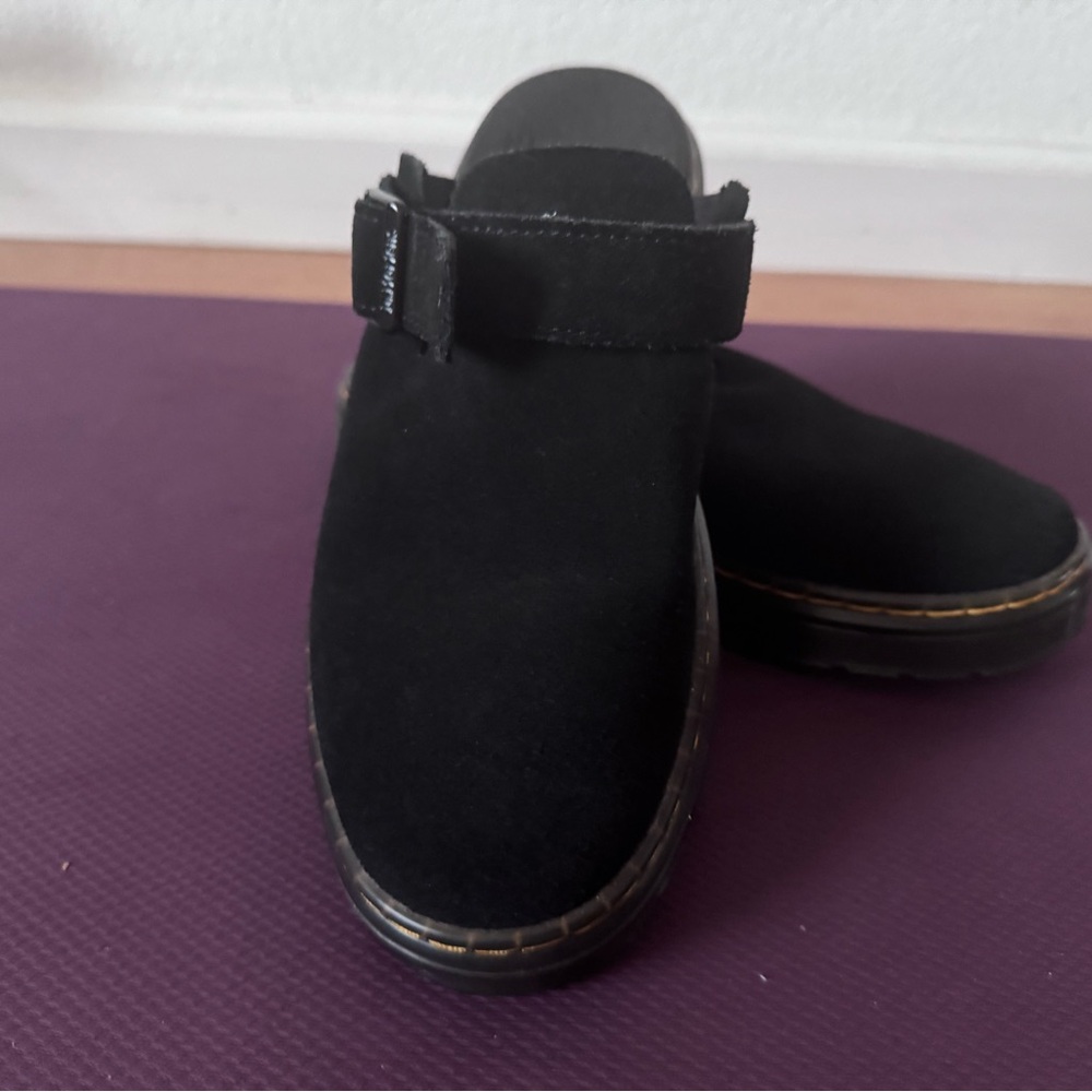 Dr. Martens Black Suede Slip-On Shoes - Picture 2 of 5